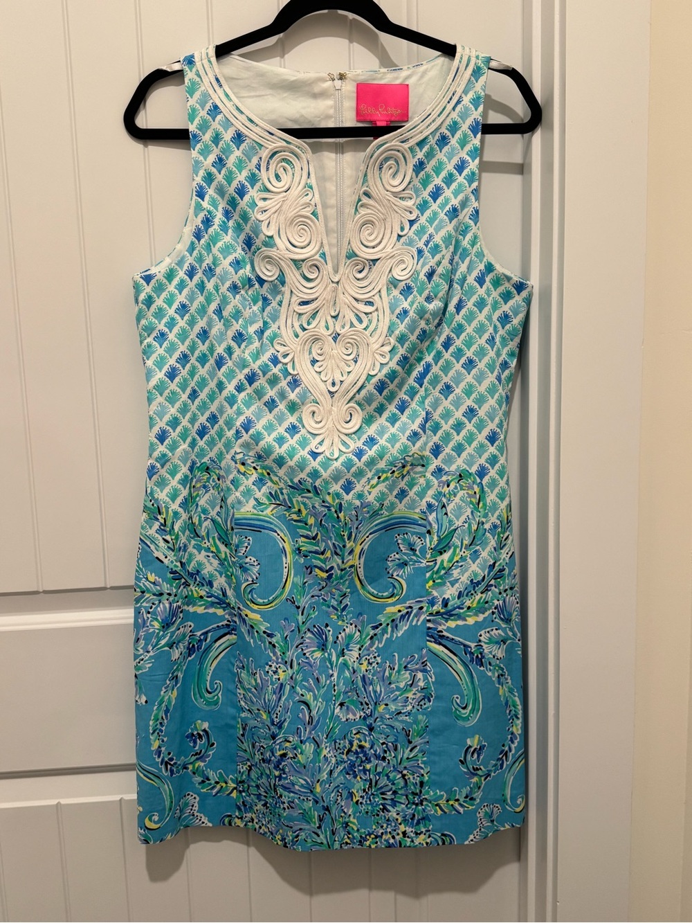 NWT Lilly Pulitzer 12 Gabby Stretch Shift Dress in “Bondi Blue” ✨💲198